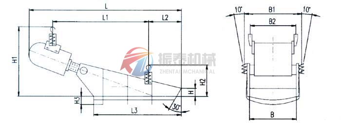 電磁振動(dòng)給料機(jī)外形 圖