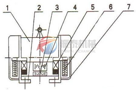 臥式振動電機(jī)結(jié)構(gòu)示意圖